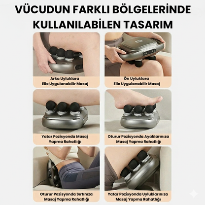 Relaxo PowerTherapy 6 Başlıklı Masaj Aleti®